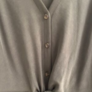 Mid length dark green dress